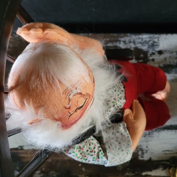 Vintage Annalee Santa Sleeping In Rocking Chair Doll, Vintage Christmas - Picture 8 of 9